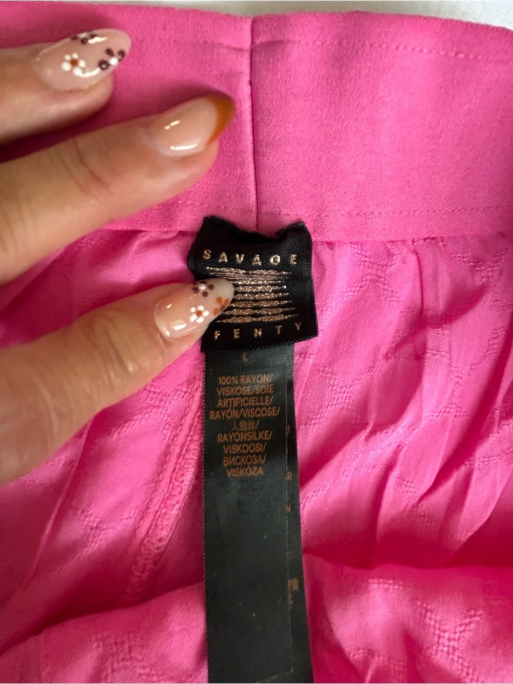Savage X Fenty Hot Pink Elastic-Waist Lounge Shorts